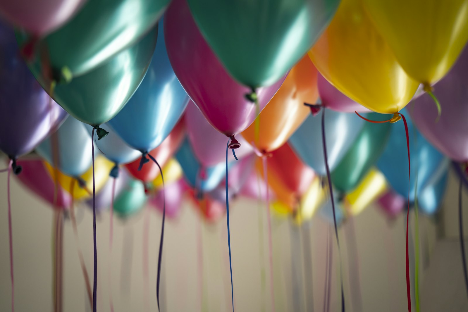 Colorful balloon bunches for a birthday or party